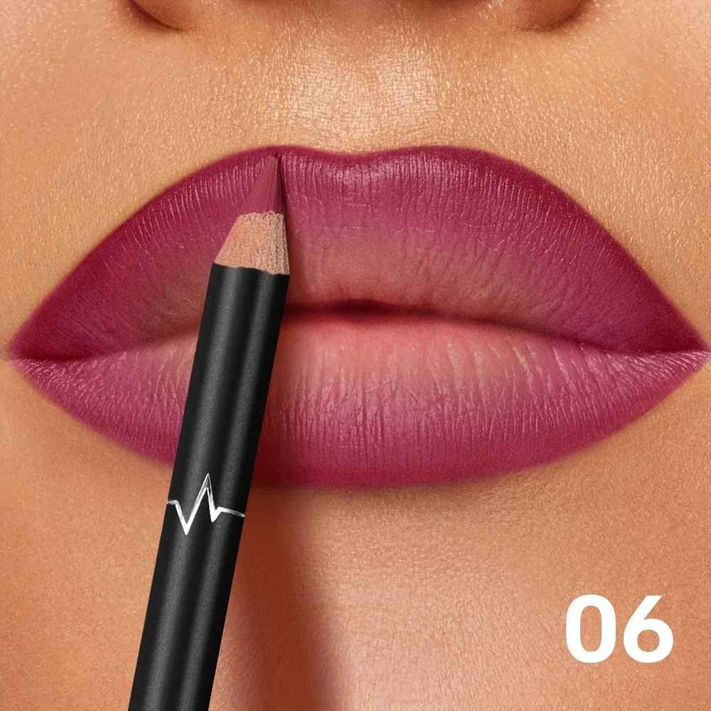 6-Color Matte Lip Liner Set – Waterproof Long-Lasting Non-Transfer-Lip Liner-Blushia