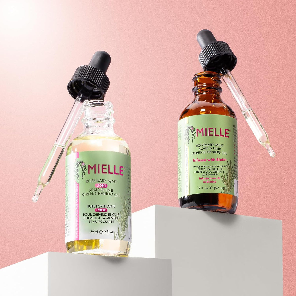Mielle Rosemary & Mint Hair Oil with Biotin, Supports Hair Growth, 59 ml