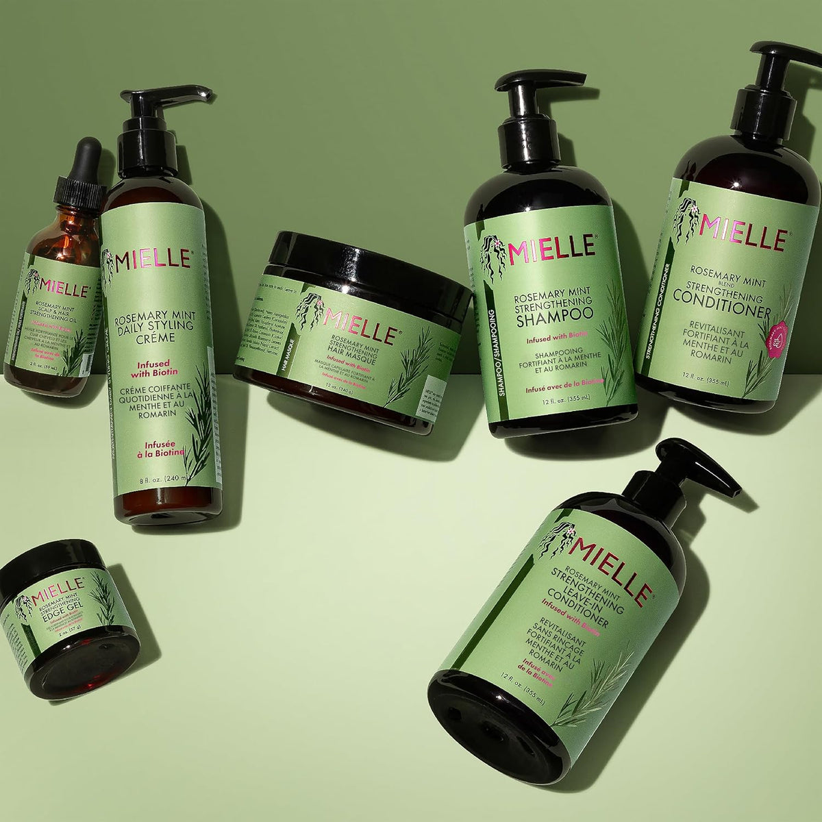 Mielle Rosemary & Mint Hair Oil with Biotin, Supports Hair Growth, 59 ml