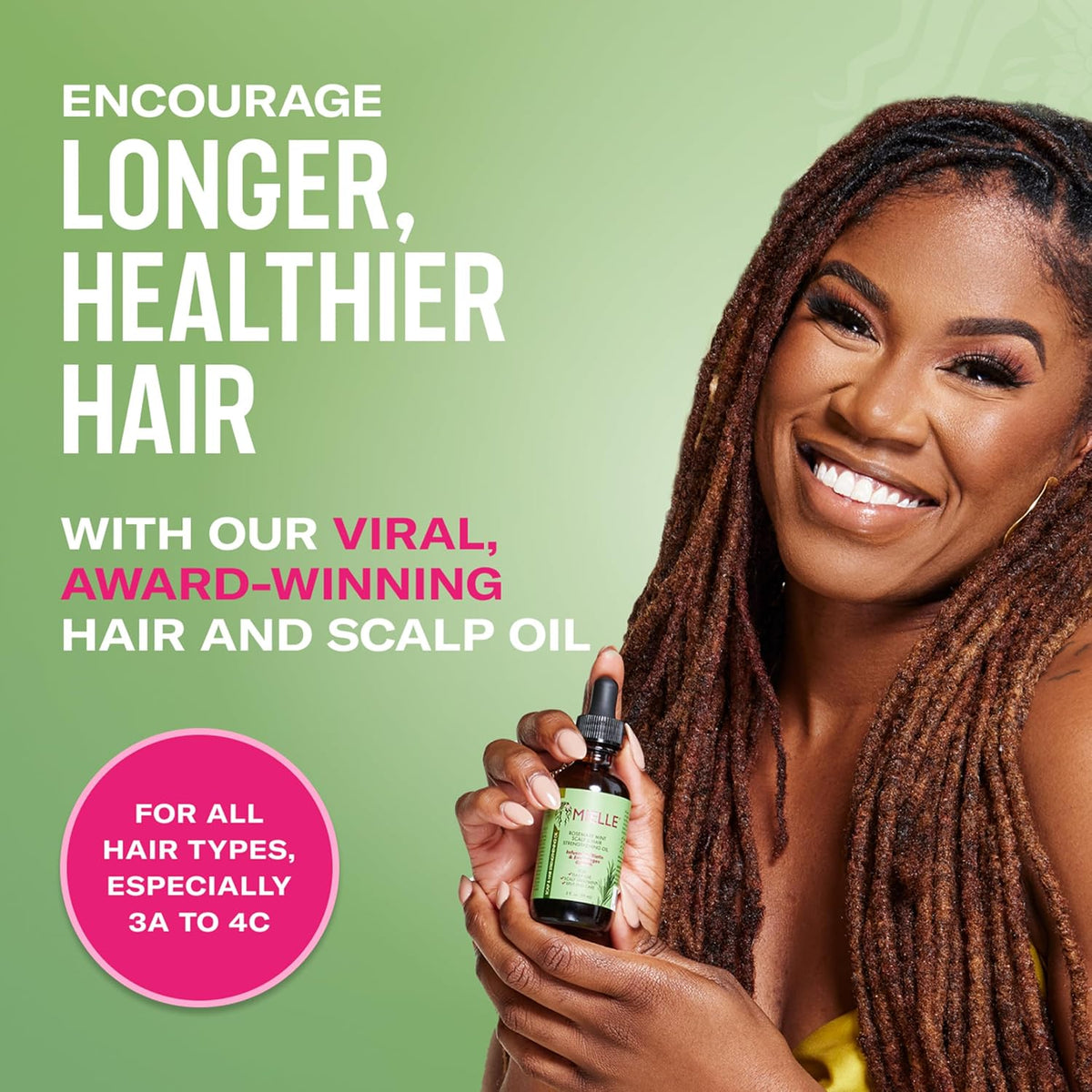Mielle Rosemary & Mint Hair Oil with Biotin, Supports Hair Growth, 59 ml