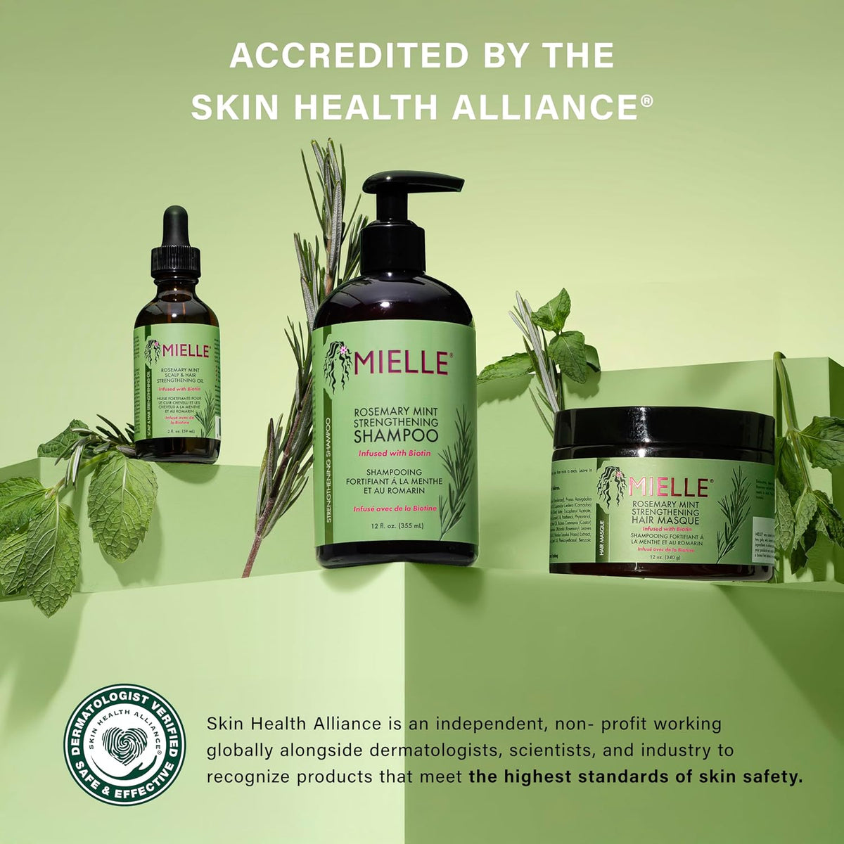 Mielle Rosemary & Mint Hair Oil with Biotin, Supports Hair Growth, 59 ml