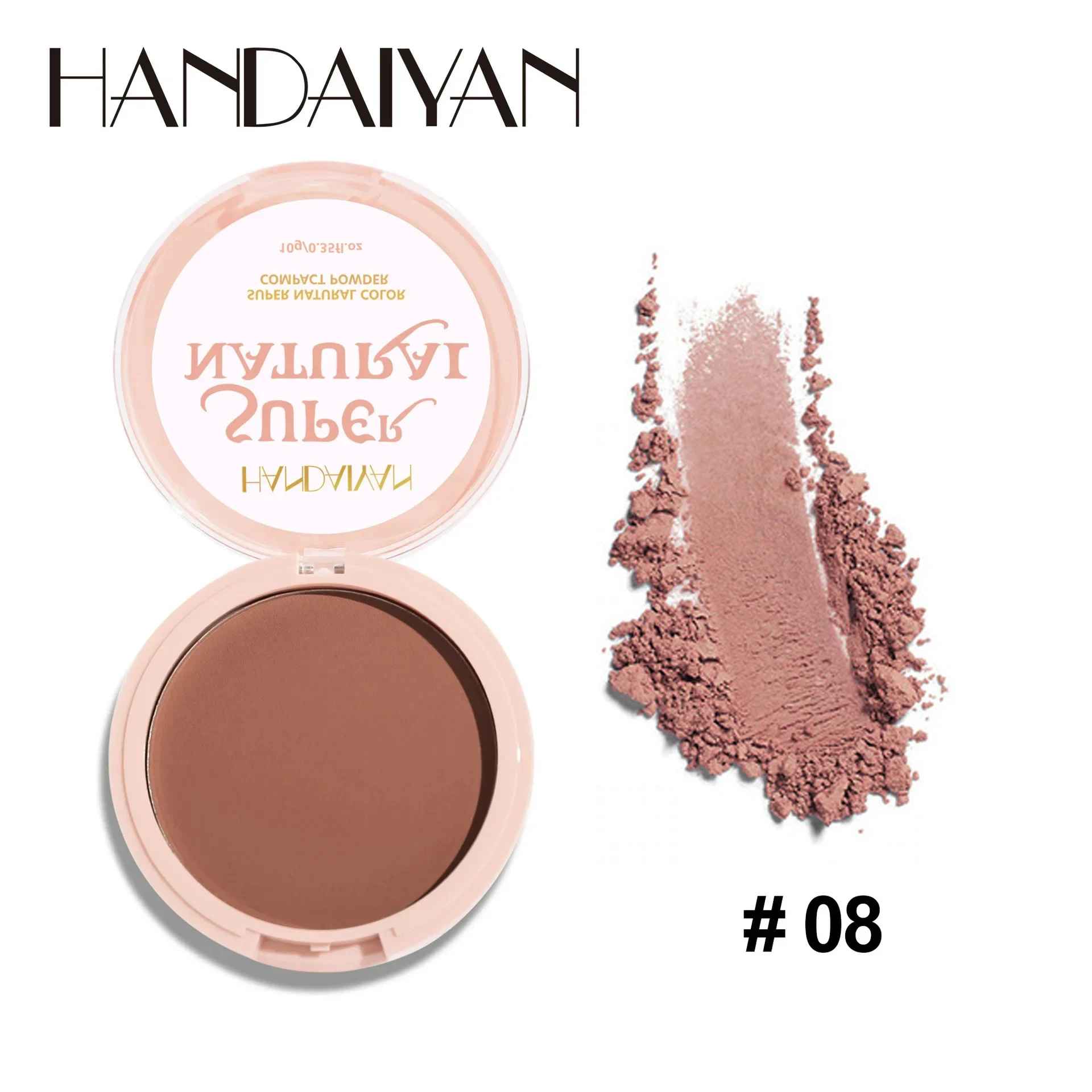 8 Color Matte Face Pressed Powder 24 Hours Oil Control Natural Setting Powder Foundation Full Coverage Waterproof Lasting Makeup-Face Powder-Blushia