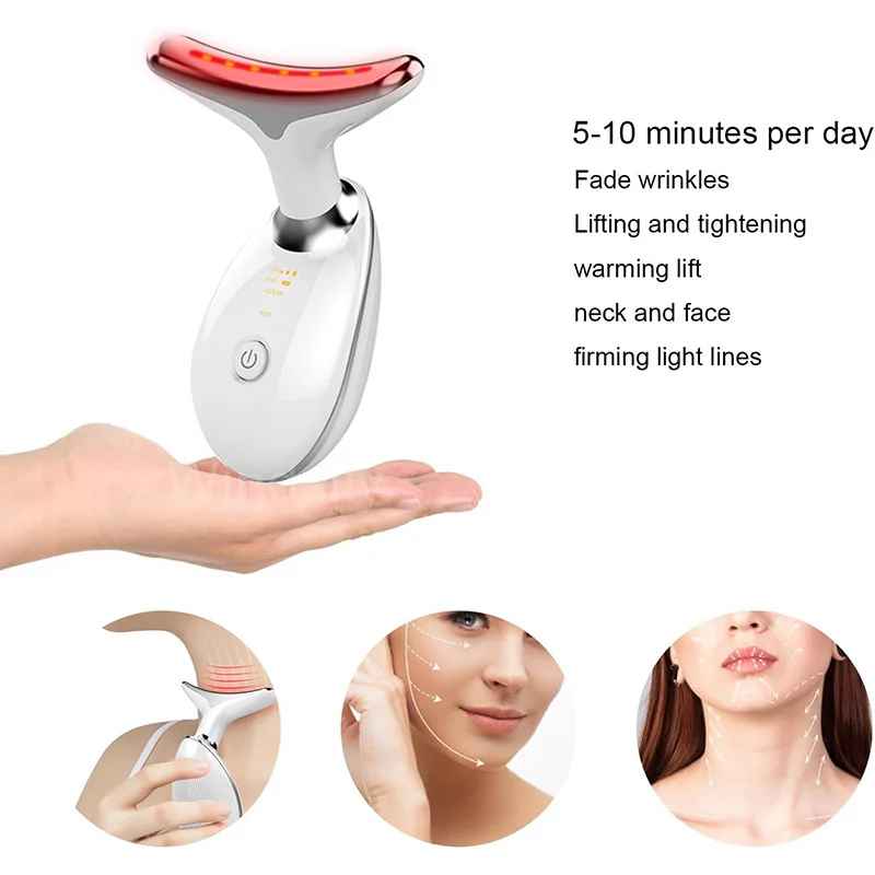 7 Colour Facial Massager for Face and Neck Anti Ageing Skin Tightening and Lifting Device-Face Massager-Blushia
