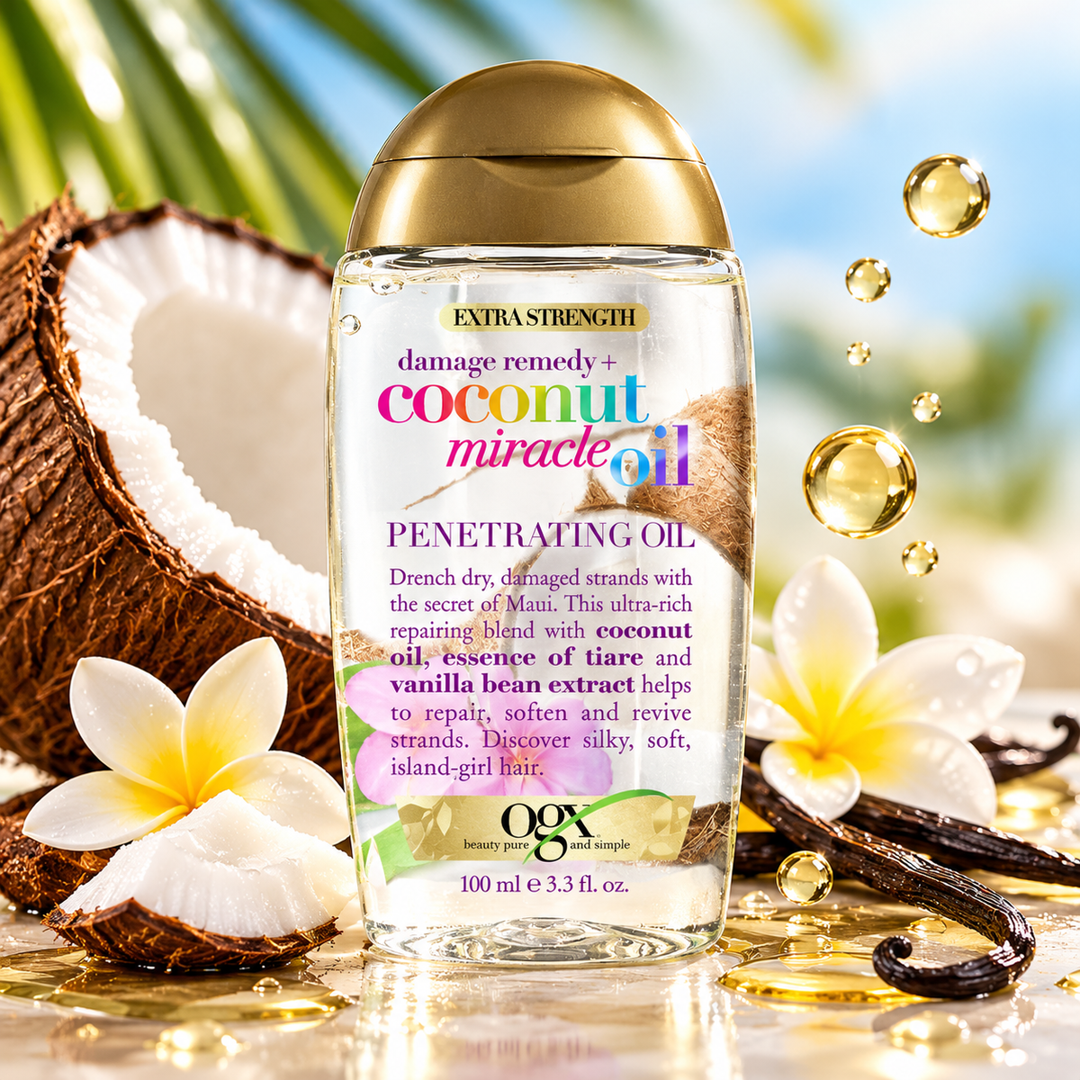 OGX Coconut Miracle Oil for Dry, Frizzy Hair 100ml